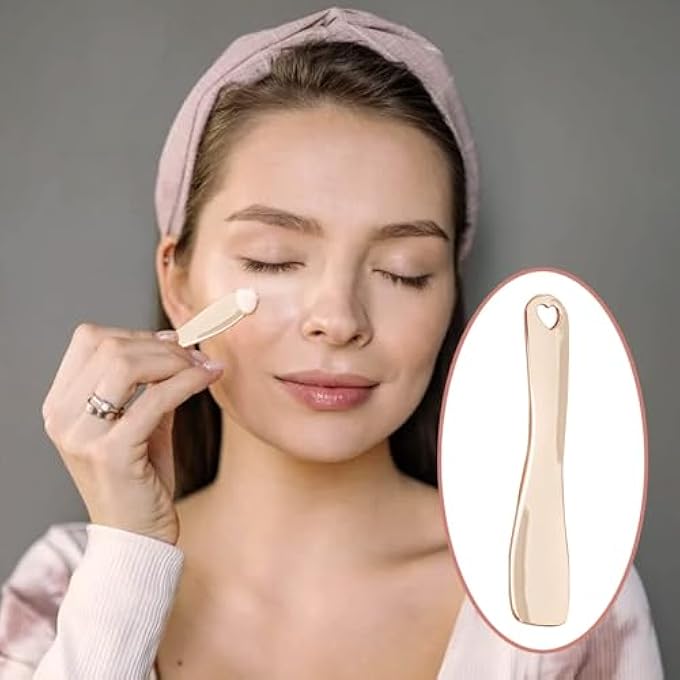 GraGra 3PCS METAL COSMETIC SPOONS, METAL MASK APPLICATOR, BEAUTY SCOOP, SKIN CARE FACIAL CREAM MASK SCOOP MAKEUP TOOLS FOR FACIAL DIY MASK MIXING AND SAMPLING - Image 2